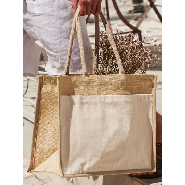 Immagine Cotton Pocket Natural Starched Jute Shopper