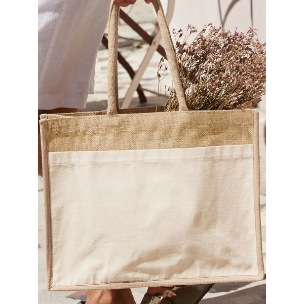 Immagine Cotton Pocket Natural Starched Jute Shopper