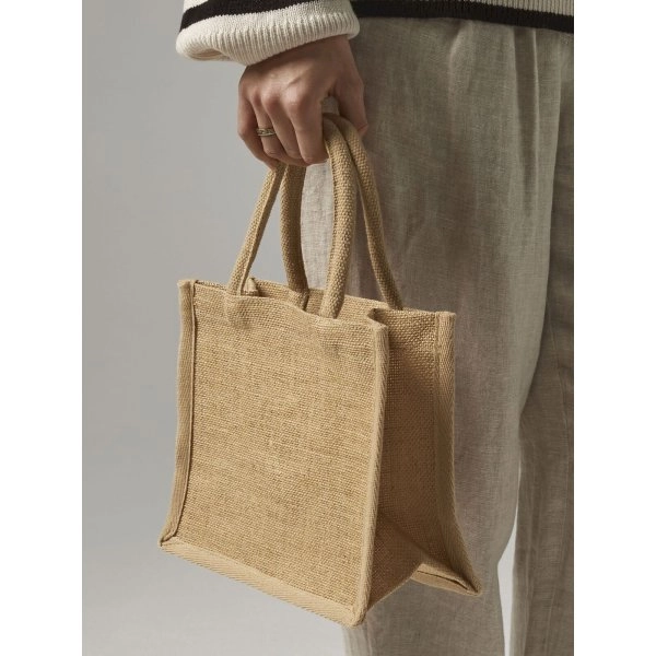 Immagine Natural Starched Jute Mini Gift Bag