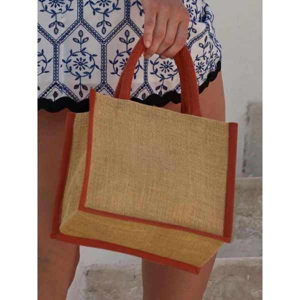 Immagine Natural Starched Jute Mini Gift Bag