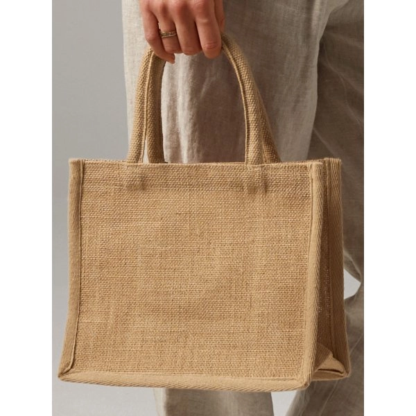 Immagine Natural Starched Jute Mini Gift Bag