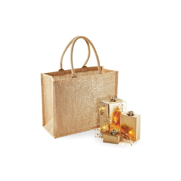 Shimmer Jute Shopper