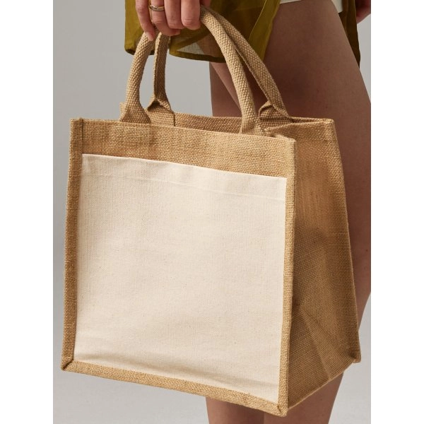 Immagine Cotton Pocket Jute Midi Tote
