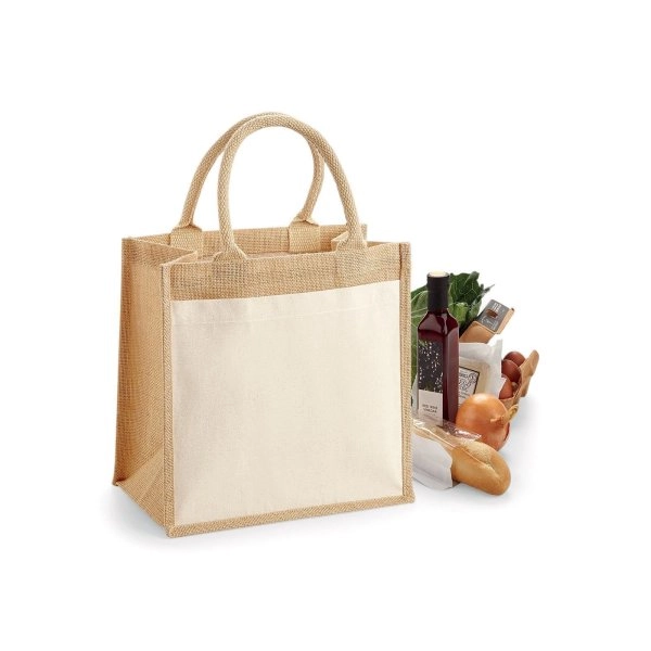 Immagine Cotton Pocket Jute Midi Tote