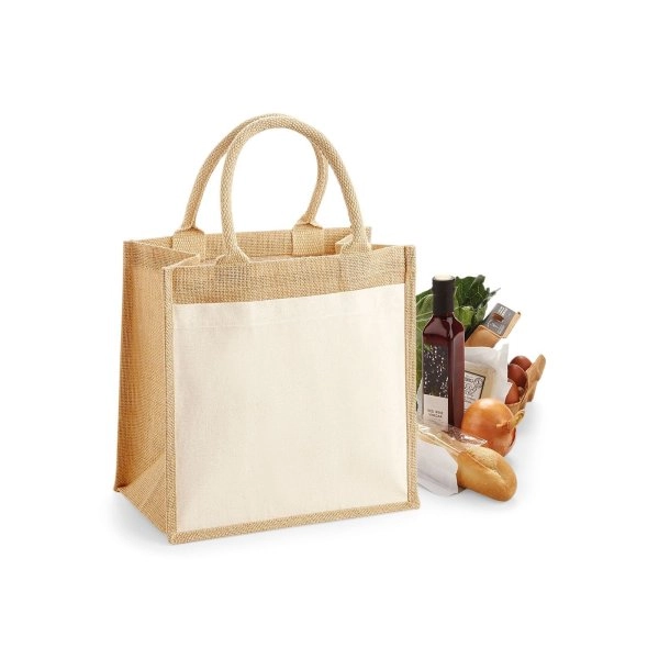 Immagine Cotton Pocket Jute Midi Tote