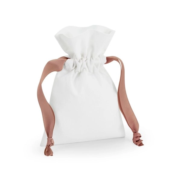 Immagine Sacca in Cottone Gift Bag With Ribbon Drawstring