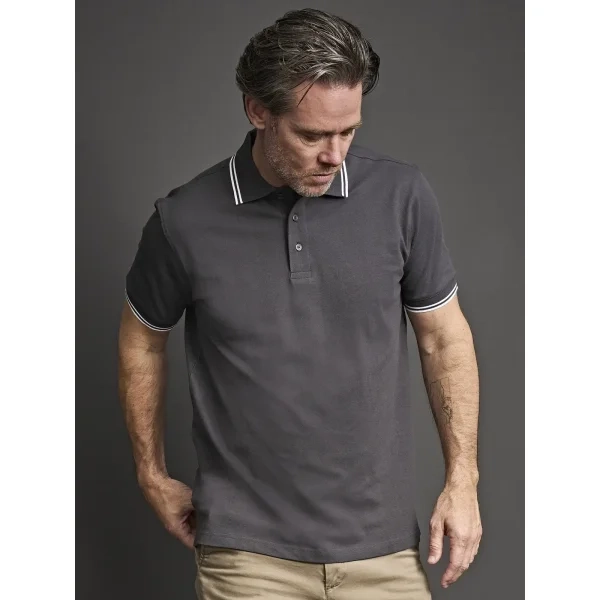 Luxury Stripe Stretch Polo