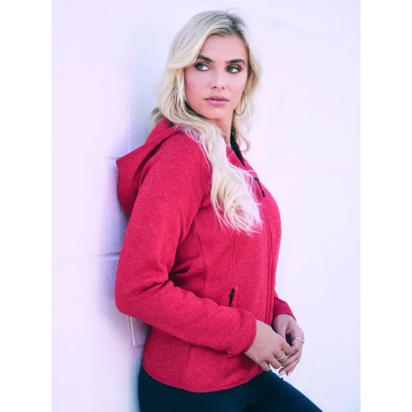 Lux Hooded Knit Fleece Jacket