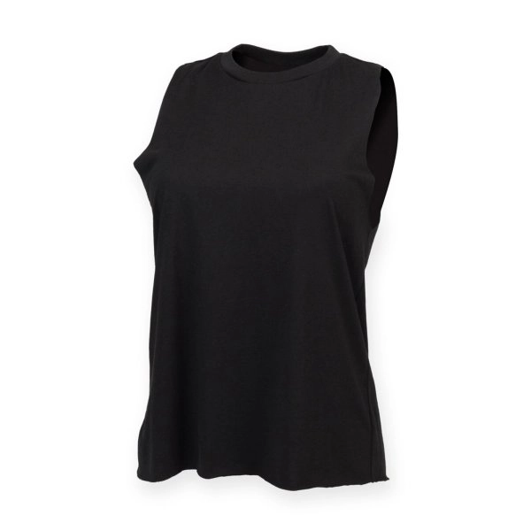 Immagine Women's High Neck Slash Armhole Vest
