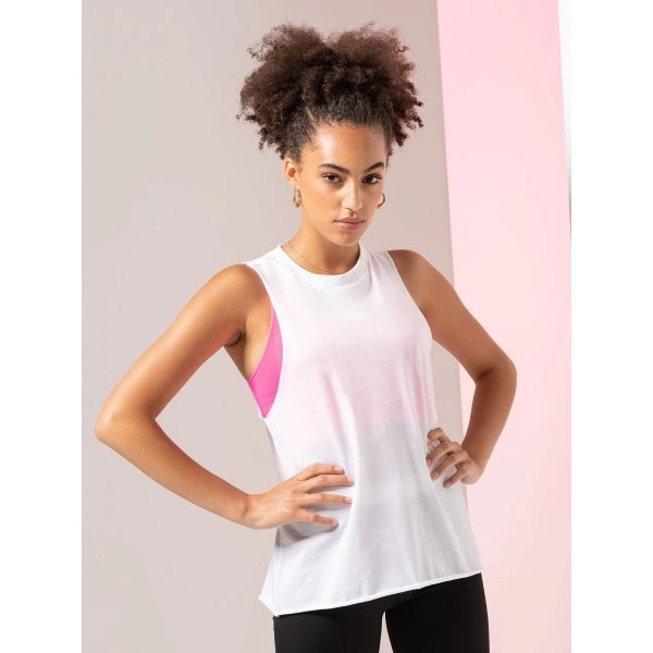Immagine Women's High Neck Slash Armhole Vest