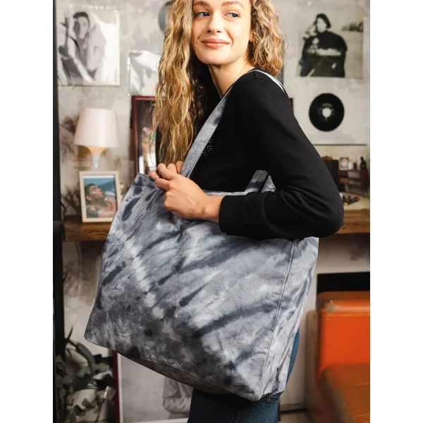 Immagine Shopper con manico lungo 58 cm. Prodotto stirato per una migliore stampabilità. - Esmeralda