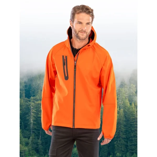 3-layer recycled printable hooded softshell