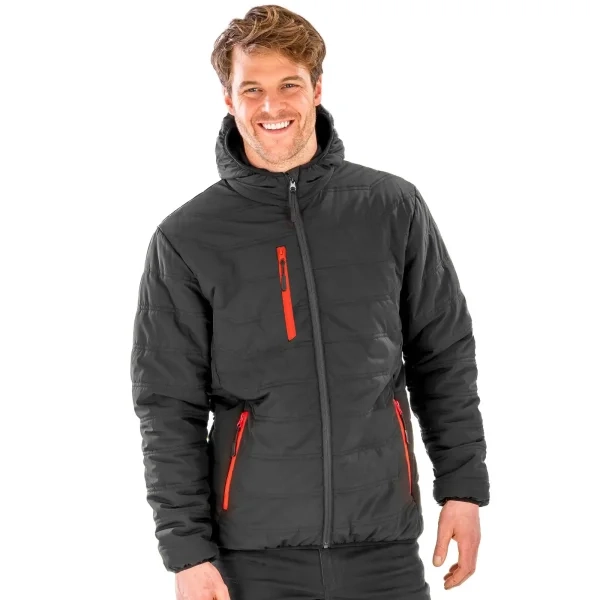 Black Compass Padded Winter Jacket