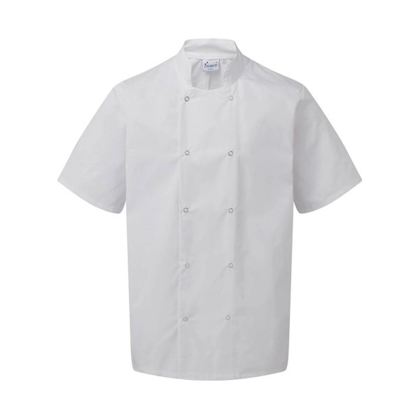 Immagine Studded Front Shorts Sleeve Chef's Jacket