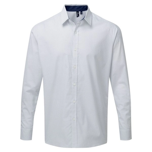 Immagine Men's Denim-Pindot Long Sleeve Shirt