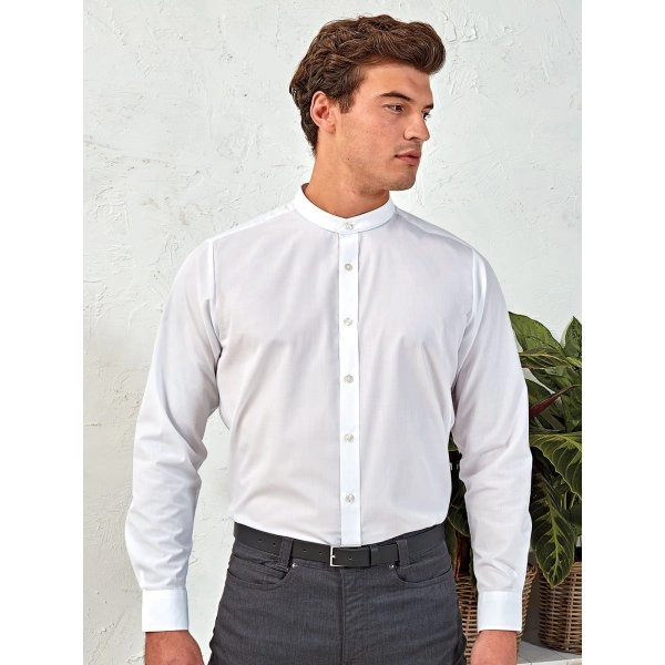 Immagine Banded Collar 'Grandad' Long Sleeve Shirt