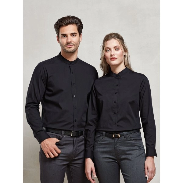 Immagine Banded Collar 'Grandad' Long Sleeve Shirt