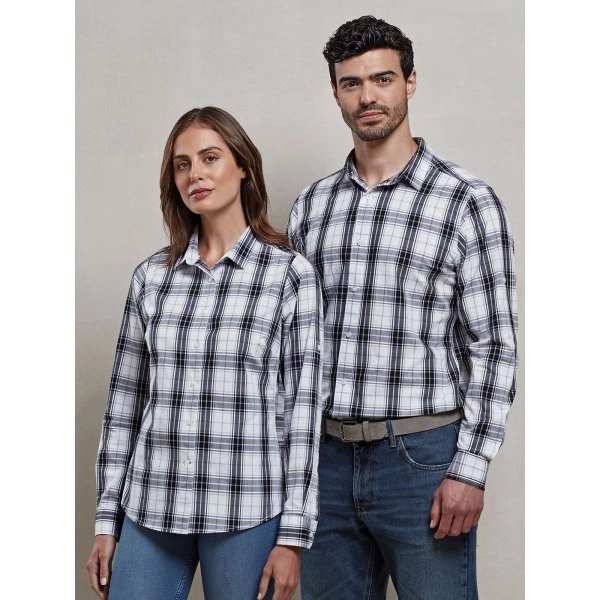 Immagine Men's Long Sleeve 'Ginmill' Check Shirt