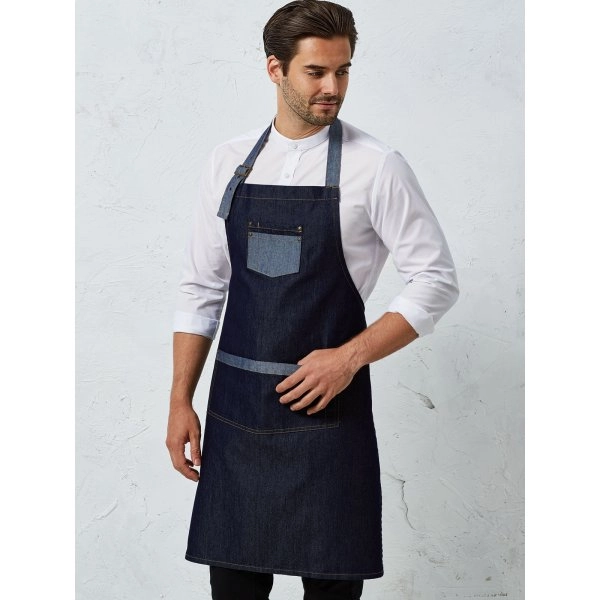 Immagine Domain Contrast Denim Bib Apron