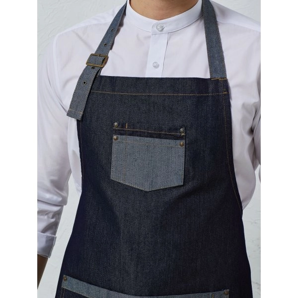 Immagine Domain Contrast Denim Bib Apron