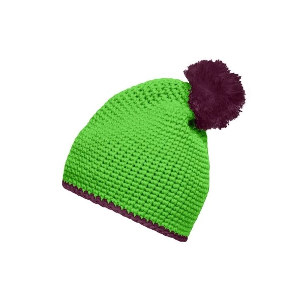 Immagine Pompon Hat with Contrast Stripe