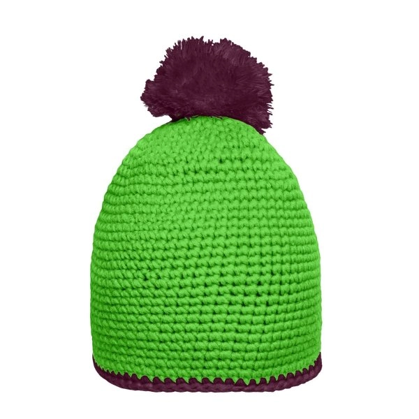 Immagine Pompon Hat with Contrast Stripe