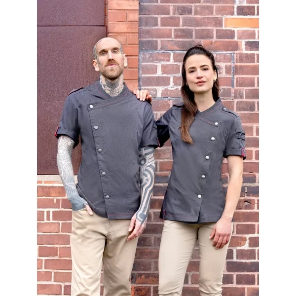 Giacca da cuoco da uomo denim a maniche corte ROCK CHEF®-Stage2