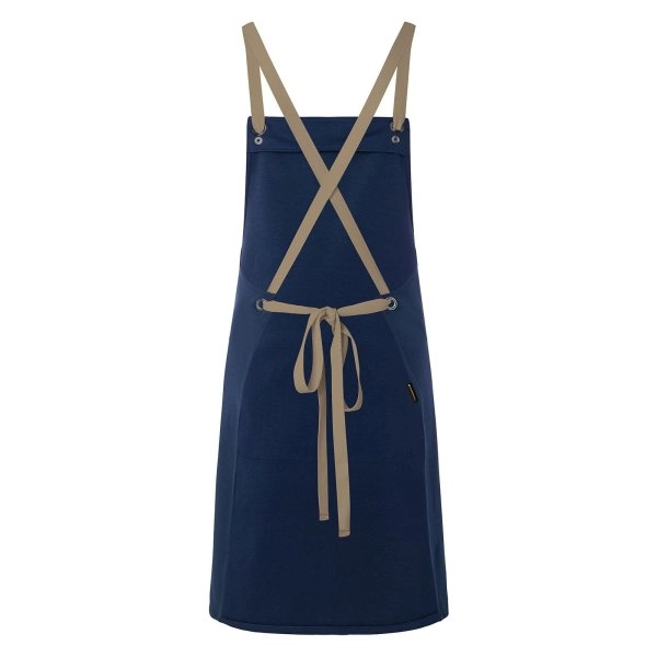 Immagine Bib Apron With Crossed Ribbons And Big Pocket