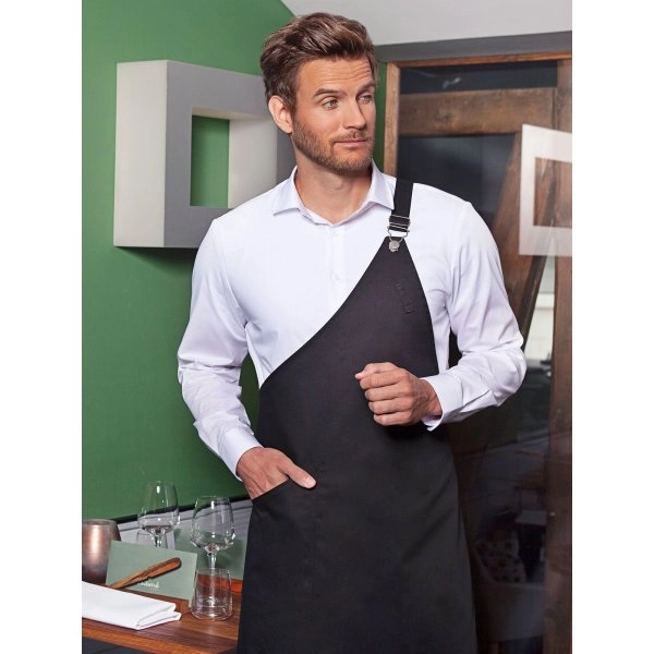 Immagine Asymmetrical Bib Apron with Pocket