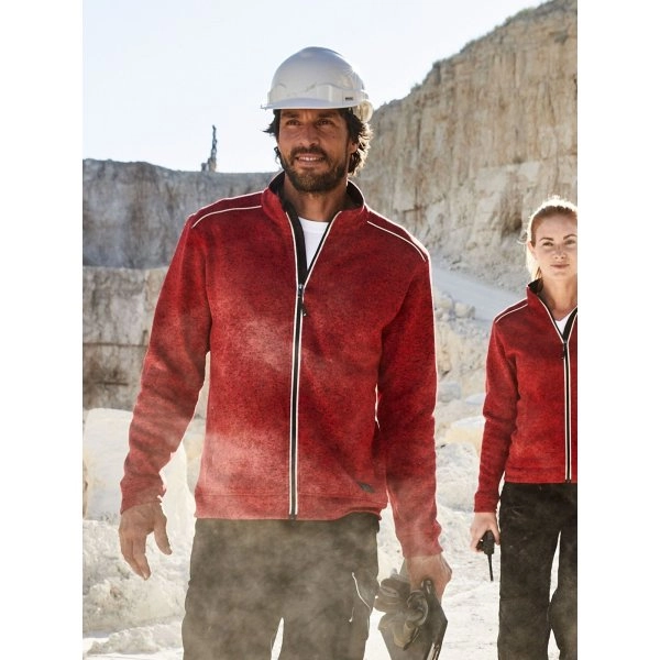 Immagine Men's Knitted Workwear Fleece Jacket - Solid