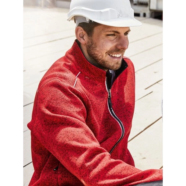 Immagine Men's Knitted Workwear Fleece Jacket - Solid