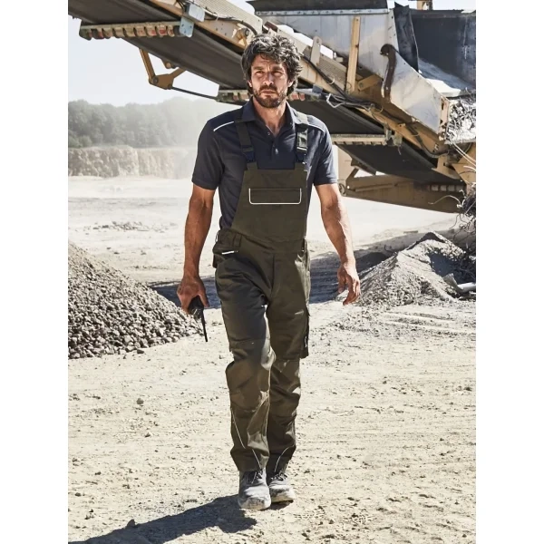Workwear Pants With Bib - Solid