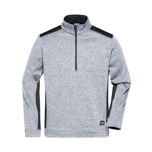 Immagine Men's Knitted Workwear Fleece Half-Zip - Strong