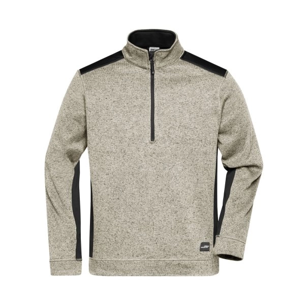 Immagine Men's Knitted Workwear Fleece Half-Zip - Strong