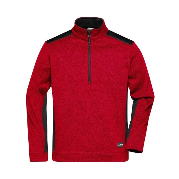Immagine Men's Knitted Workwear Fleece Half-Zip - Strong