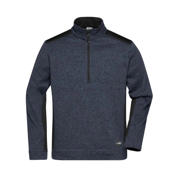 Immagine Men's Knitted Workwear Fleece Half-Zip - Strong