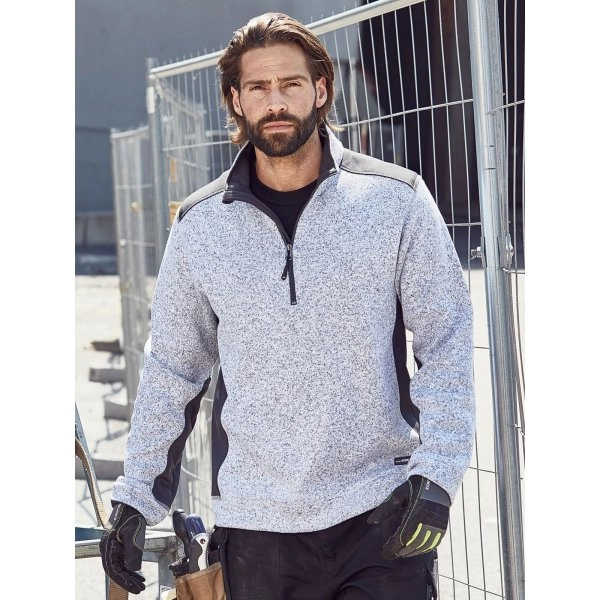 Immagine Men's Knitted Workwear Fleece Half-Zip - Strong