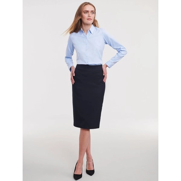 Immagine Ladies' Long Sleeve Tailored Herringbone Shirt