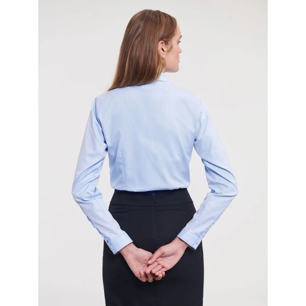 Immagine Ladies' Long Sleeve Tailored Herringbone Shirt