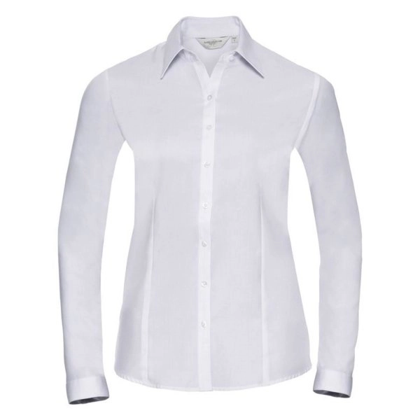 Immagine Ladies' Long Sleeve Tailored Herringbone Shirt