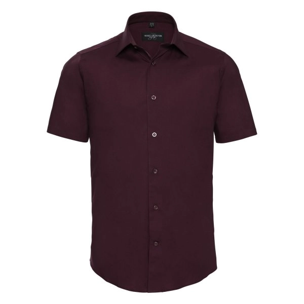 Immagine Men's Short Sleeve Easy Care Fitted Shirt