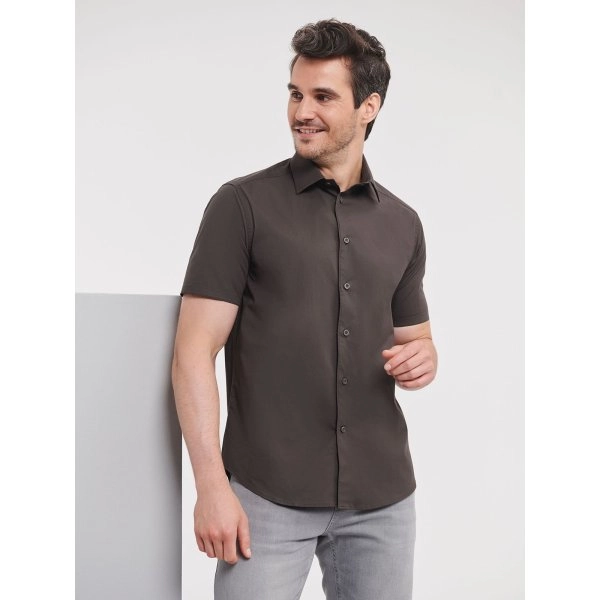 Immagine Men's Short Sleeve Easy Care Fitted Shirt