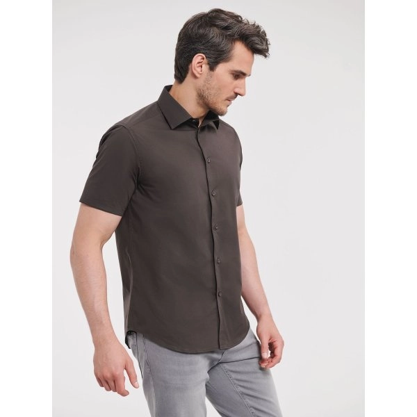 Immagine Men's Short Sleeve Easy Care Fitted Shirt