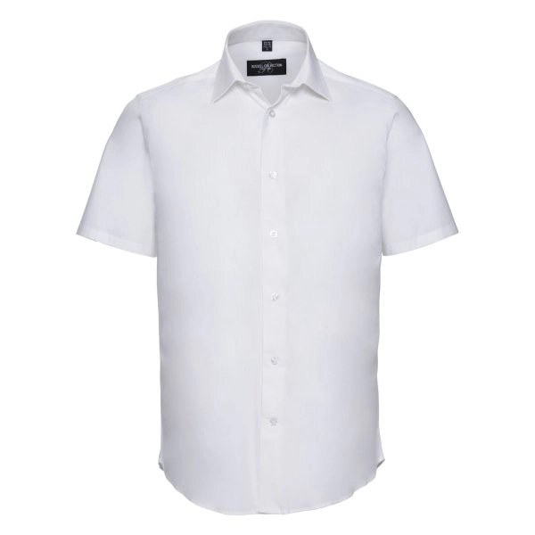 Immagine Men's Short Sleeve Easy Care Fitted Shirt