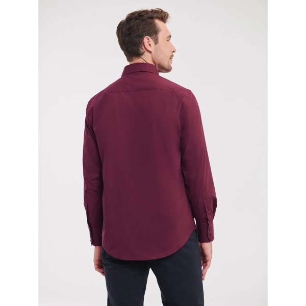 Immagine Men's Long Sleeve Easy Care Fitted Shirt