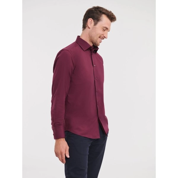 Immagine Men's Long Sleeve Easy Care Fitted Shirt