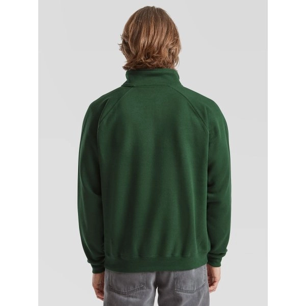 Immagine Felpa con maniche raglan, felpata internamente - Premium Zip Neck Sweat
