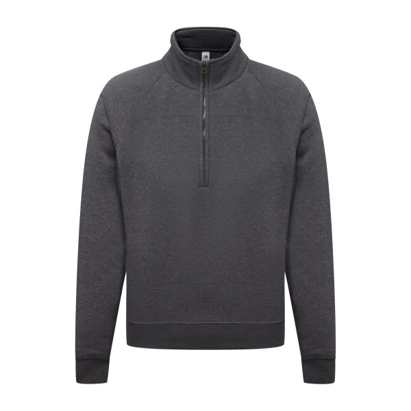 Immagine Felpa con maniche raglan, felpata internamente - Premium Zip Neck Sweat