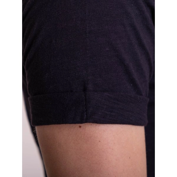 Immagine T-shirt donna slub con risvolto