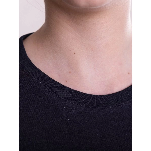 Immagine T-shirt donna slub con risvolto